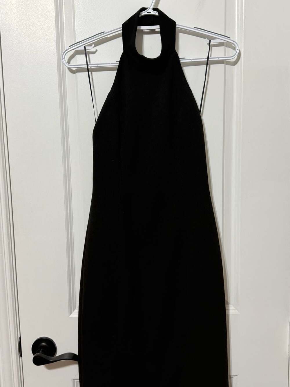 Misha Black Halter Neck Sleeveless Midi Dress